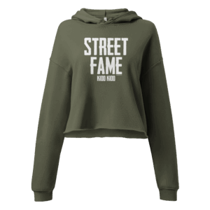 Street Fame Crop Hoodie Green